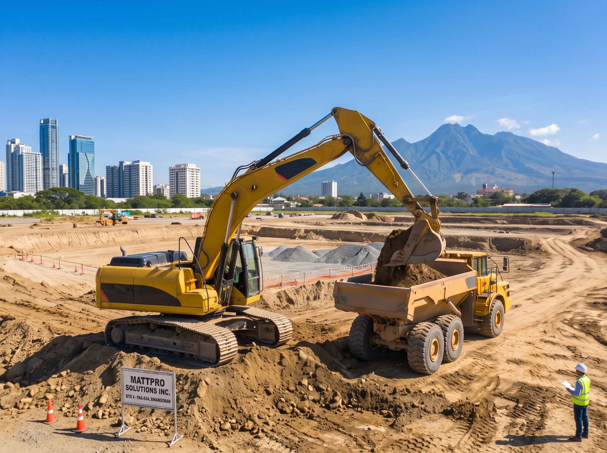 Excavator at work